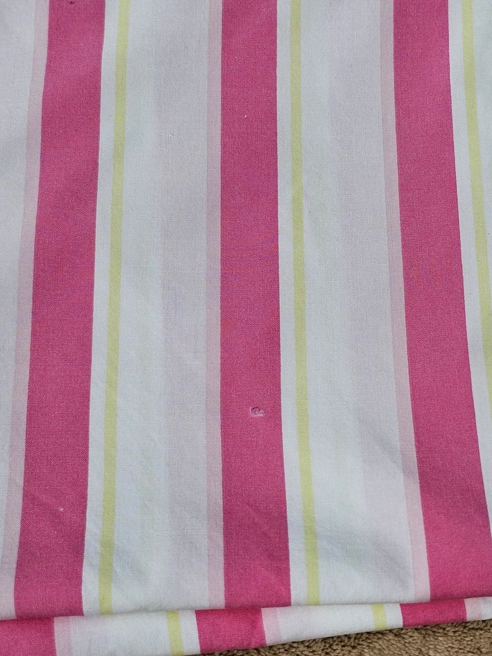 Pottery Barn Kids Pink Stripe Flat Sheet.  Twin